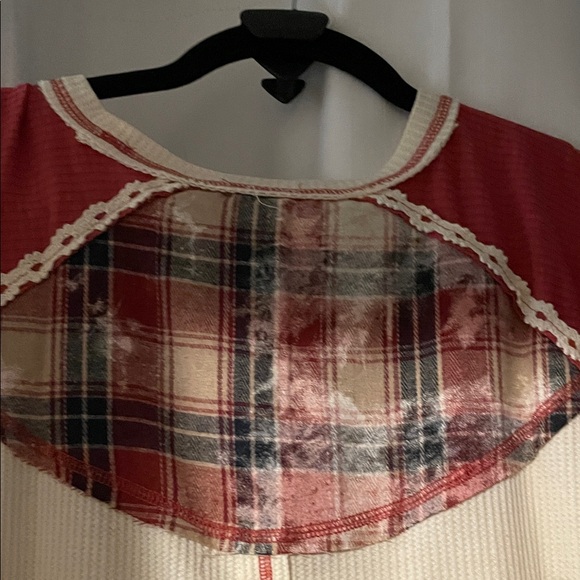 POL Red and Cream Long Sleeve Tee - Picture 8 of 10